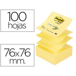 Bloc de notas adhesivas quita y pon post-it 76x76 mm z-notes