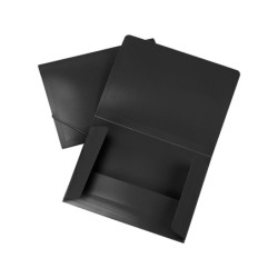 Carpeta liderpapel gomas solapas 34945 polipropileno din a5 negra opaco