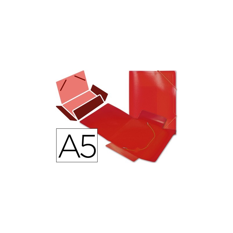 Carpeta liderpapel gomas solapas 34970 polipropileno din a5 roja