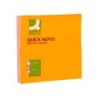 Bloc de notas adhesivas quita y pon q-connect 76x76 mm naranja neon 80 hojas