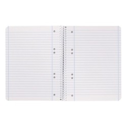 Cuaderno espiral liderpapel a5 micro serie azul tapa blanda 80h 75 gr horizontal 6 taladros azul