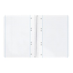 Cuaderno espiral liderpapel a5 micro serie azul tapa blanda 80h 75 gr cuadro5mm 6 taladros azul
