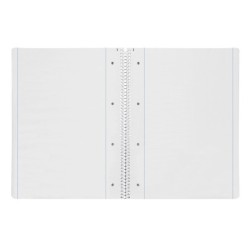 Cuaderno espiral liderpapel a4 micro serie azul tapa blanda 80h 75 gr liso con margen 4 taladros azul