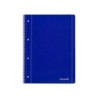 Cuaderno espiral liderpapel a4 micro serie azul tapa blanda 80h 75 gr horizontal con margen 4 taladros azul