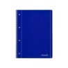 Cuaderno espiral liderpapel a4 micro serie azul tapa blanda 80h 75 gr cuadro 5mm con margen 4 taladros azul
