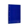 Cuaderno espiral liderpapel a4 micro serie azul tapa blanda 80h 75 gr horizontal con margen 4 taladros azul