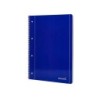 Cuaderno espiral liderpapel a4 micro serie azul tapa blanda 80h 75 gr cuadro 5mm con margen 4 taladros azul