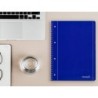Cuaderno espiral liderpapel a4 micro serie azul tapa blanda 80h 75 gr horizontal con margen 4 taladros azul
