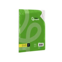 Recambio liderpapel a4 100 hojas 100g/m2 cuadro 5mm con doble margen 4 taladros