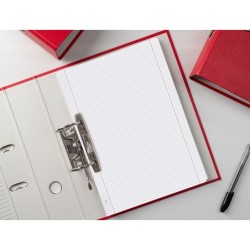 Recambio liderpapel a4 100 hojas 100g/m2 cuadro 5mm con doble margen 4 taladros