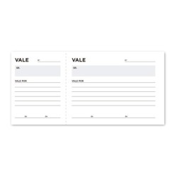 Talonario liderpapel vales tres en folio 104 texto en portugues