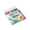 Rotulador giotto turbo maxi caja de 12 colores lavables con punta bloqueada