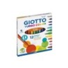 Rotulador giotto turbo color caja de 12 colores lavables con punta bloqueada