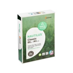 Papel fotocopiadora nautilus din a4 80 gramos paquete de 500 hojas 100% reciclado