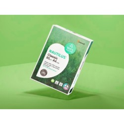 Papel fotocopiadora nautilus din a4 80 gramos paquete de 500 hojas 100% reciclado
