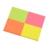 Bloc de notas adhesivas quita y pon q-connect 38x51 mm con 50 hojas fluorescentes pack de 4 unidades