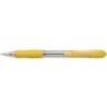 Boligrafo pilot super grip amarillo retractil sujecion de caucho tinta base de aceite