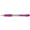 Boligrafo pilot super grip rosa retractil sujecion de caucho tinta base de aceite
