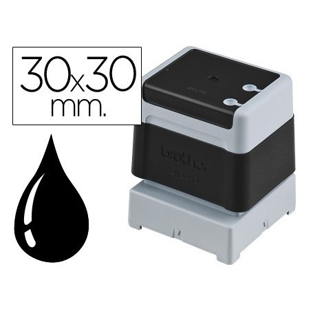 Sello automatico brother 30 mm x 30 mm negro