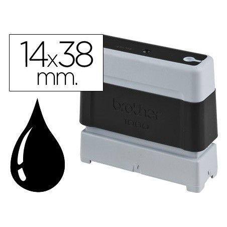 Sello automatico brother 14 mm x 38 mm negro