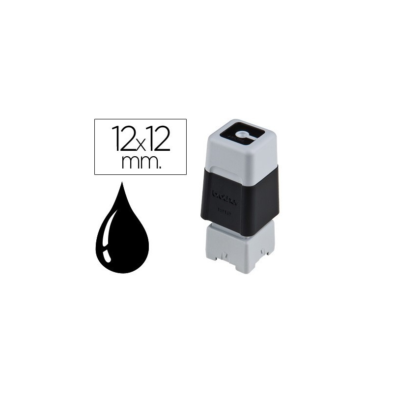 Sello automatico brother 12 mm x 12 mm negro