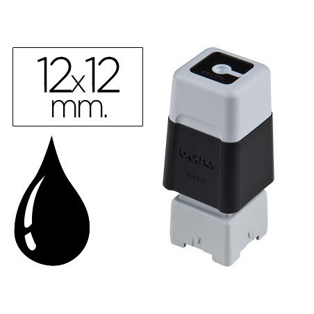 Sello automatico brother 12 mm x 12 mm negro