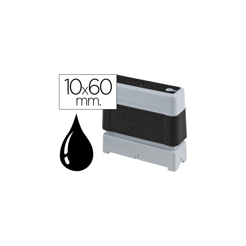 Sello automatico brother 10 mm x 60 mm negro