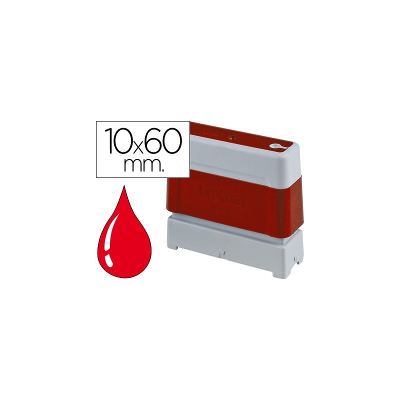 Sello automatico brother 10 mm x 60 mm rojo