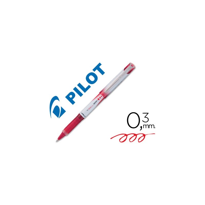 Rotulador pilot roller v-ball grip rojo 0.5 mm