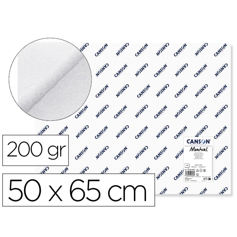 Papel acuarela montval 50x65 cm 200 gr unidad Papel acuarela montval 50x65 cm 200 gr unidad