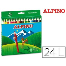 Lapices de colores alpino 658 caja de 24 colores largos
