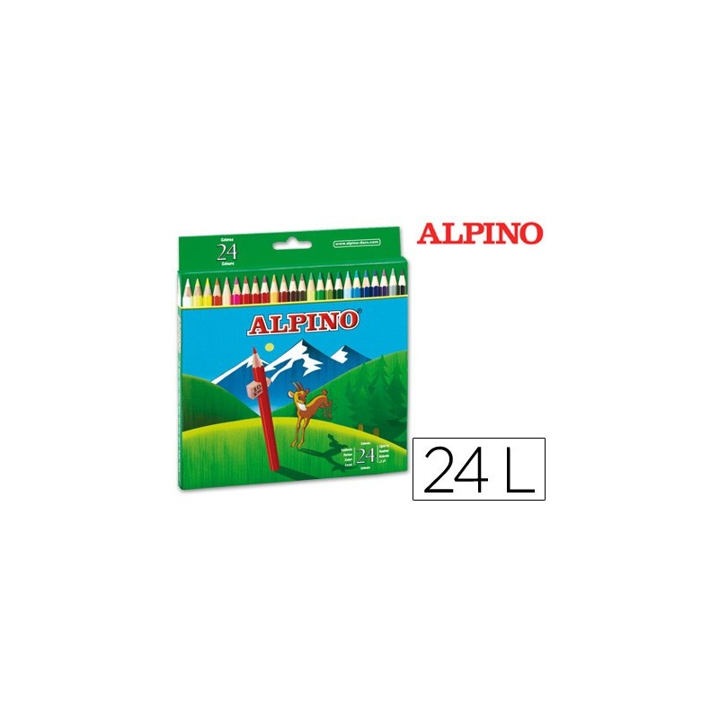 Lapices de colores alpino 658 caja de 24 colores largos