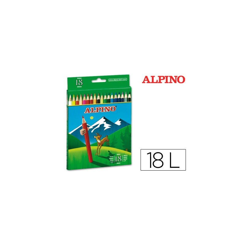 Lapices de colores alpino 656 caja de 18 colores largos Lapices de colores alpino 656 caja de 18 colores largos