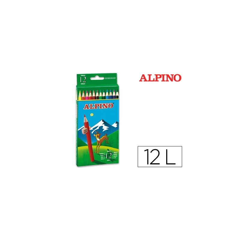 Lapices de colores alpino 654 caja de 12 colores largos Lapices de colores alpino 654 caja de 12 colores largos