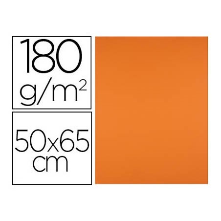 Cartulina liderpapel 50x65 cm 180g/m2 naranja