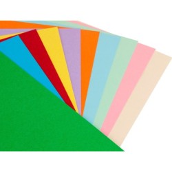 Papel color liderpapel a4 80gr 10 colores surtidos paquete de 100 hojas