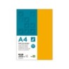 Papel color liderpapel a4 80gr naranja paquete de 100 hojas