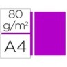 Papel color liderpapel a4 80gr fucsia paquete de 100 hojas