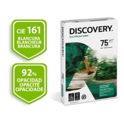 Papel fotocopiadora discovery din a4 75 gramos papel multiuso ink-jet y laser paquete de 500 hojas