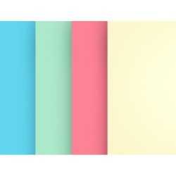 Papel color liderpapel a4 80gr 4 colores surtidos paquete de 100 hojas