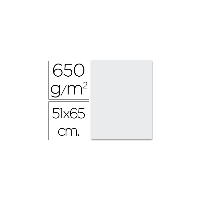 Cartulina extra blanca 650 gr 51x65 cm unidad