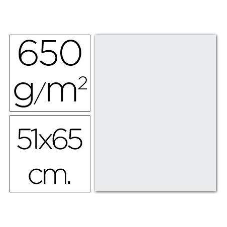Cartulina extra blanca 650 gr 51x65 cm unidad
