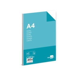 Papel liderpapel a4 80g/m2 liso paquete de 100 hojas