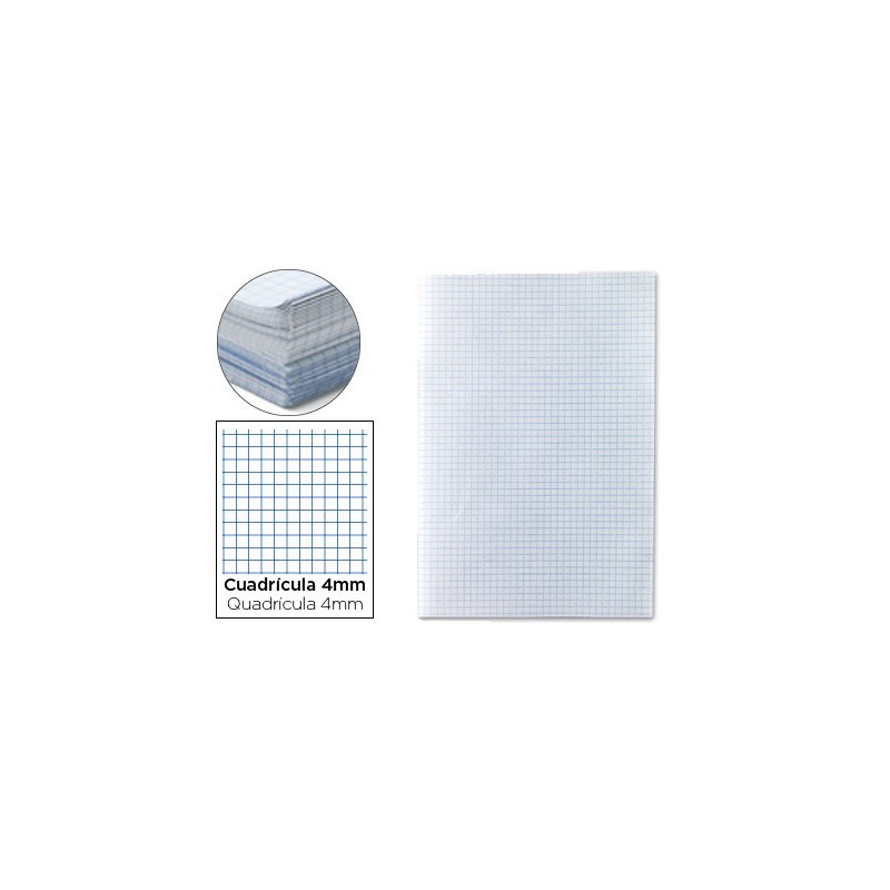 Papel florete liderpapel cuadro 4mm 60 gr paquete de 250 hojas