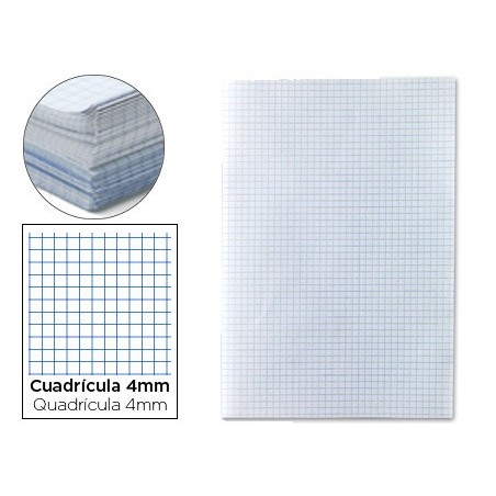 Papel florete liderpapel cuadro 4mm 60 gr paquete de 250 hojas