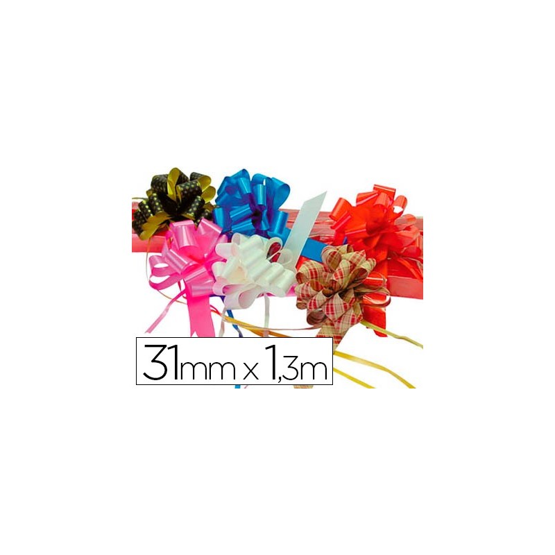 Cinta para hacer lazos blanco 130 cm x 31 mm unidad