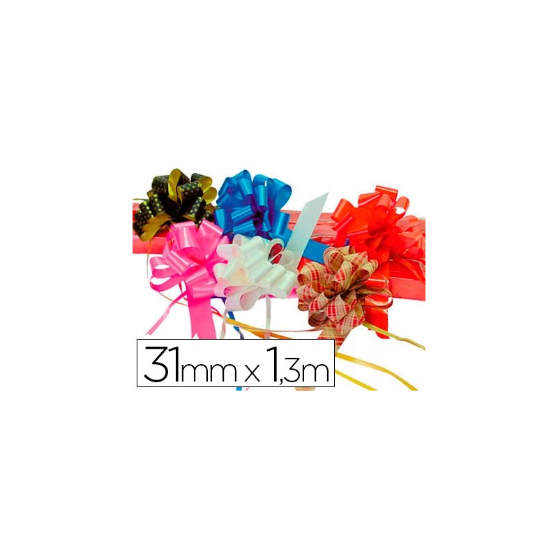 Cinta para hacer lazos oro 130 cm x 31 mm unidad