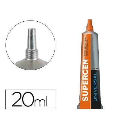 Pegamento supergen universal transparente 20 ml unidad