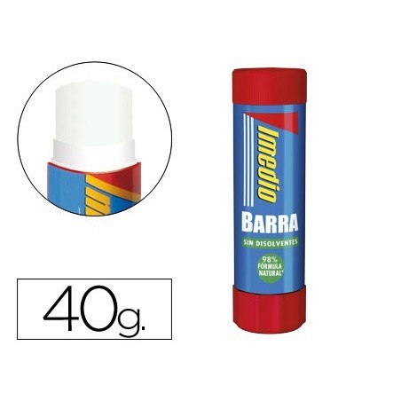 Pegamento imedio en barra 40 gr unidad