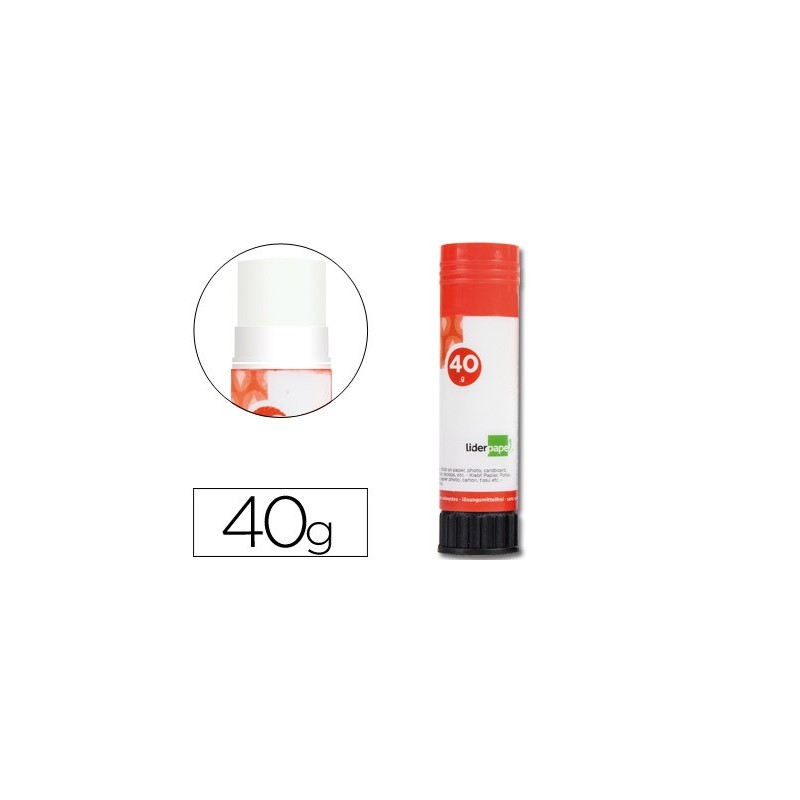Pegamento liderpapel en barra 40 gr unidad